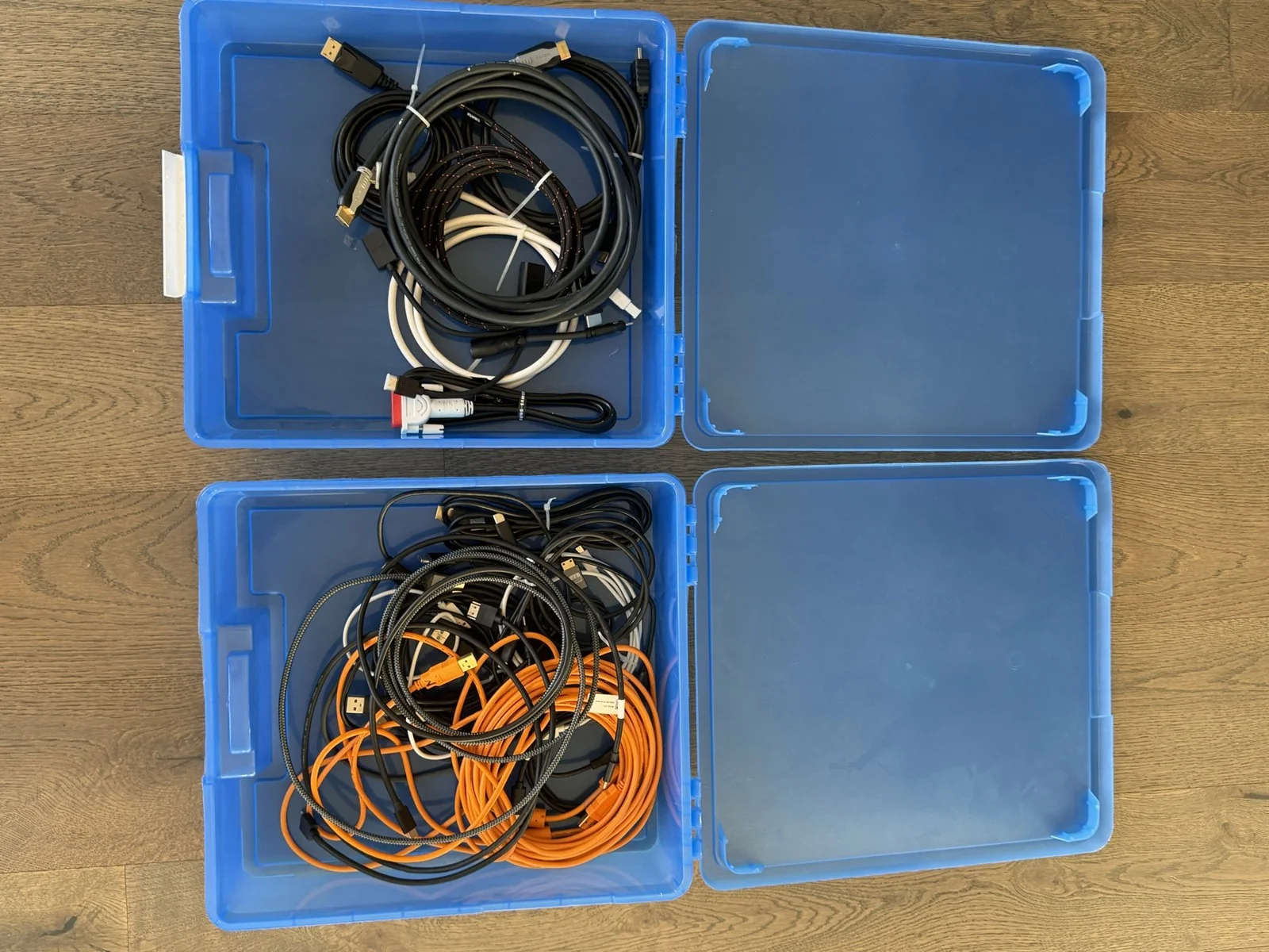Desk and Camera Cable Bundle actual photo